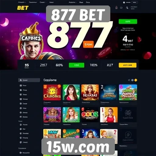 Interface do usuário do 877 BET é intuitiva